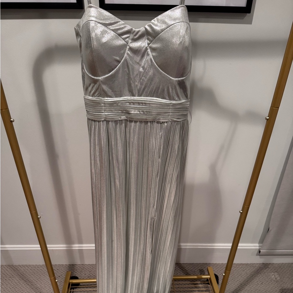 Lulus metallic silver dress